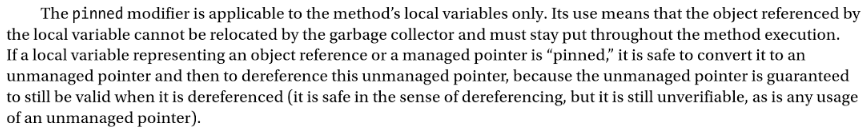 Explanation of pinned from .NET IL Assembler book